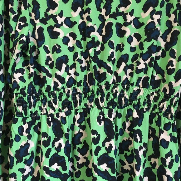 Pieces Darsy Punky Green Coquette Rosette Midi Dress - Picture 12 of 16